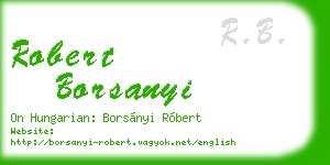 robert borsanyi business card