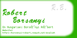 robert borsanyi business card